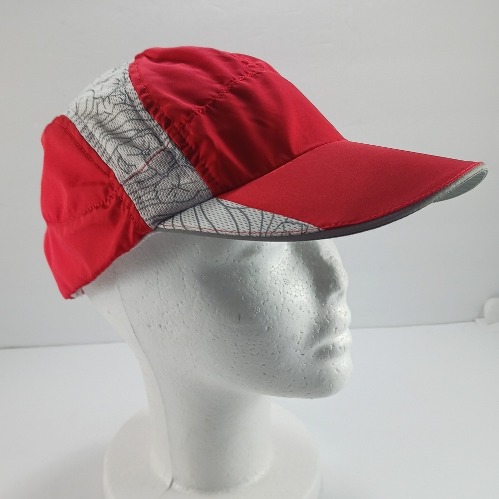 NWOT L.L.Bean Hat. Red & White Baseball-Style Cap with Topographic Map Design. - Picture 5 of 9
